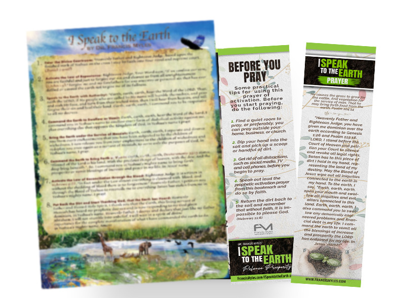 BUNDLE: I Speak to the Earth Bookmark & Prayer and Declaration Poster