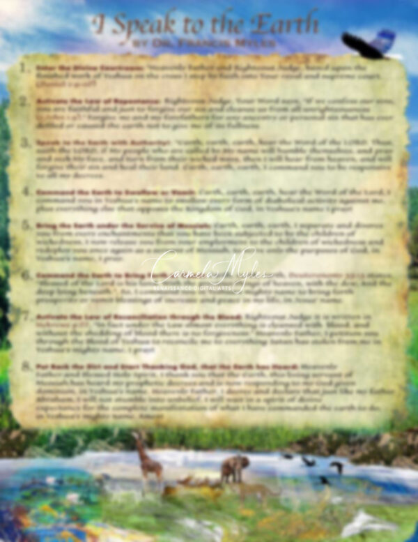 I Speak to the Earth – Prayer and Declaration Poster