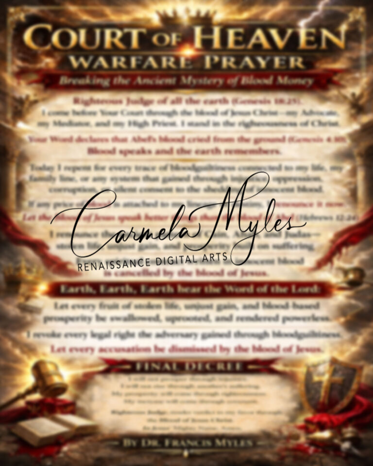 Breaking the Ancient Mystery of Blood  – Prayer and Declaration Poster